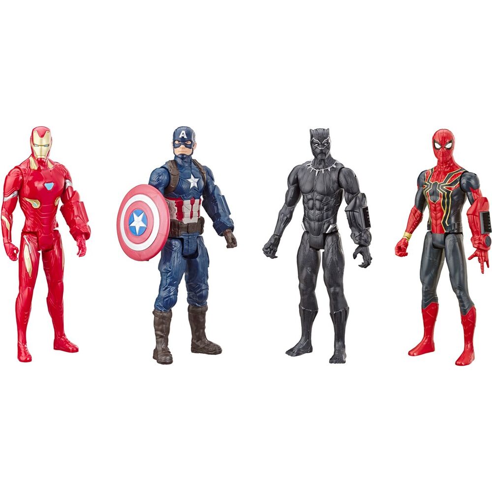 Imagen 2 - Blister 4 Figuras Titan Hero Series Marvel 30Cm