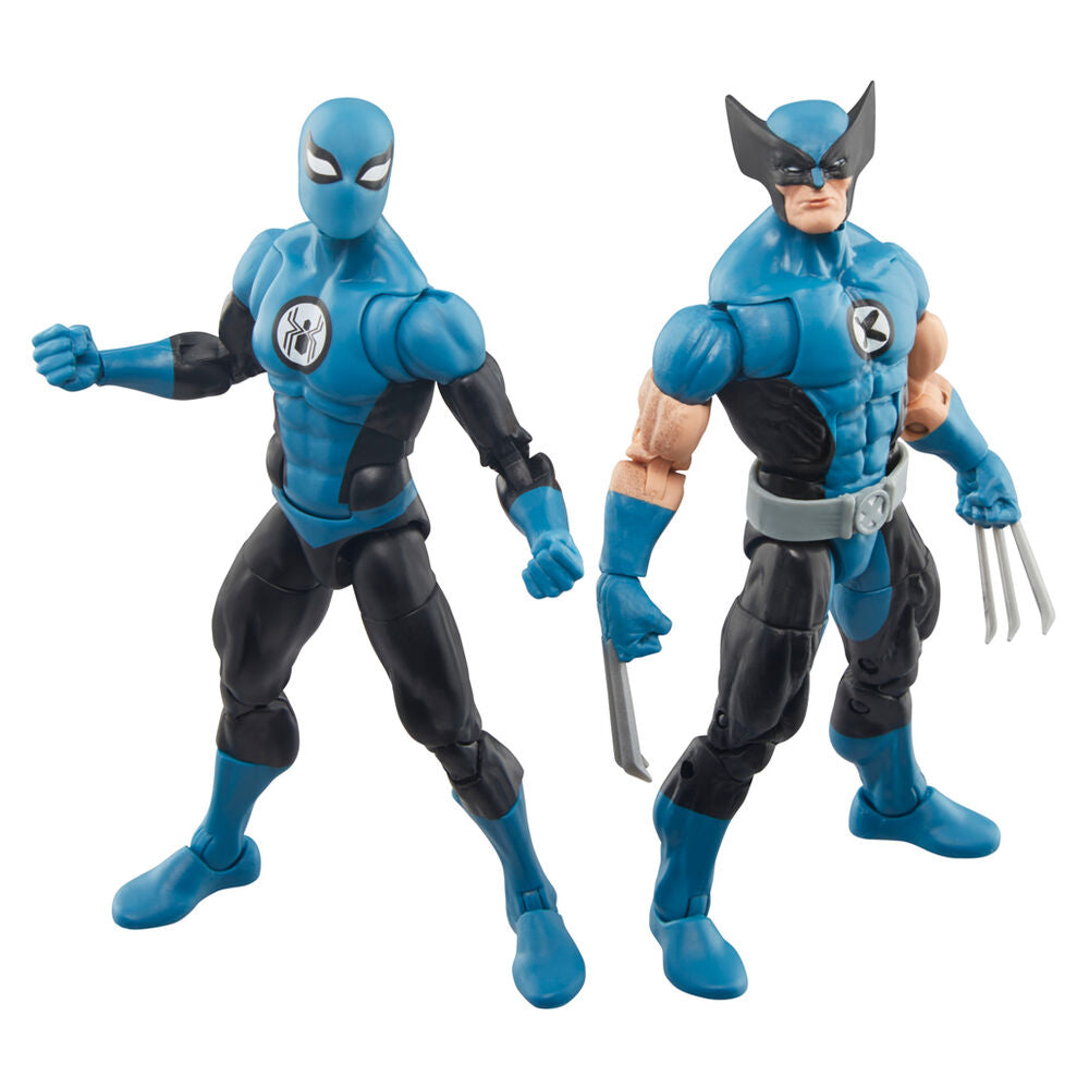 Imagen 2 de Blister 2 Figuras Wolverine Spiderman Los 4 Fantasticos Marvel