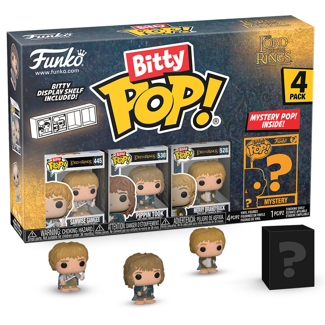 Imagen 2 de Blister 4 Figuras Bitty Pop El Señor De Los Anillos Samwise