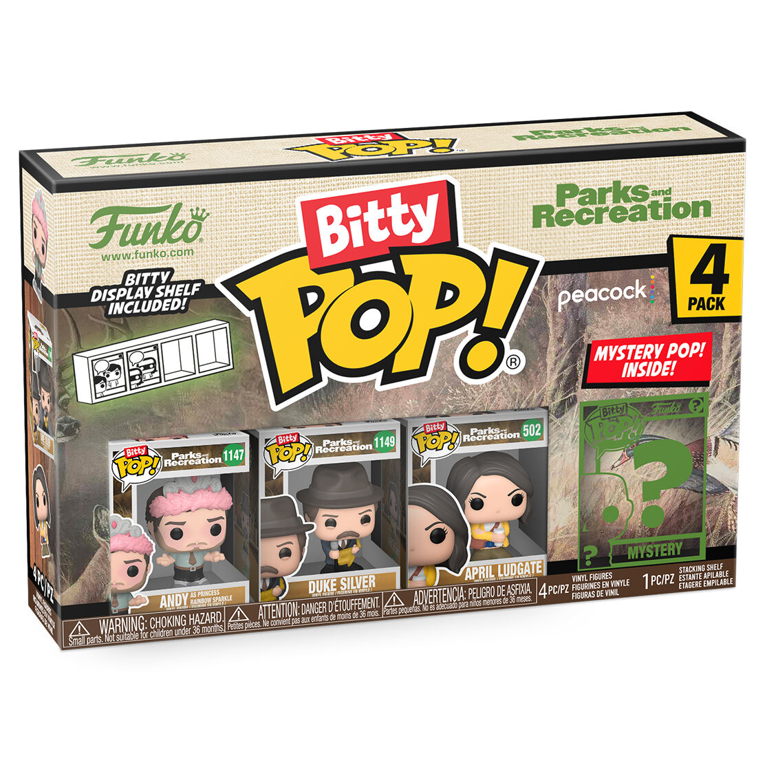 Imagen 2 de Blister 4 Figuras Bitty Pop Park And Recreation Andy