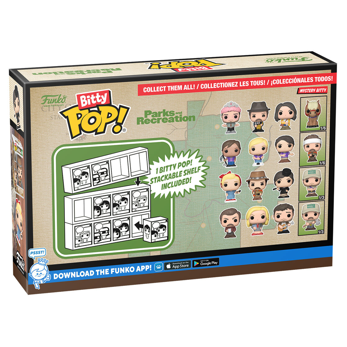 Imagen 4 de Blister 4 Figuras Bitty Pop Park And Recreation Ron