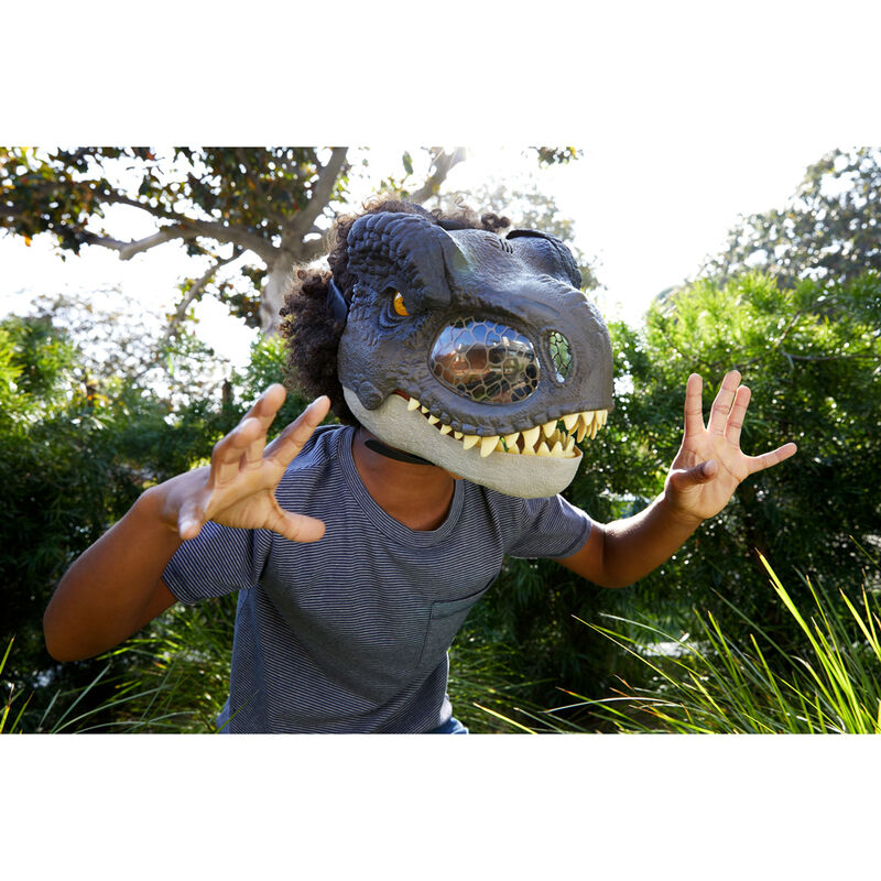 Imagen de Mascara Tyrannosaurus Rex Jurassic World parte de nuestra colección en Espadas y más, sitio oficial.