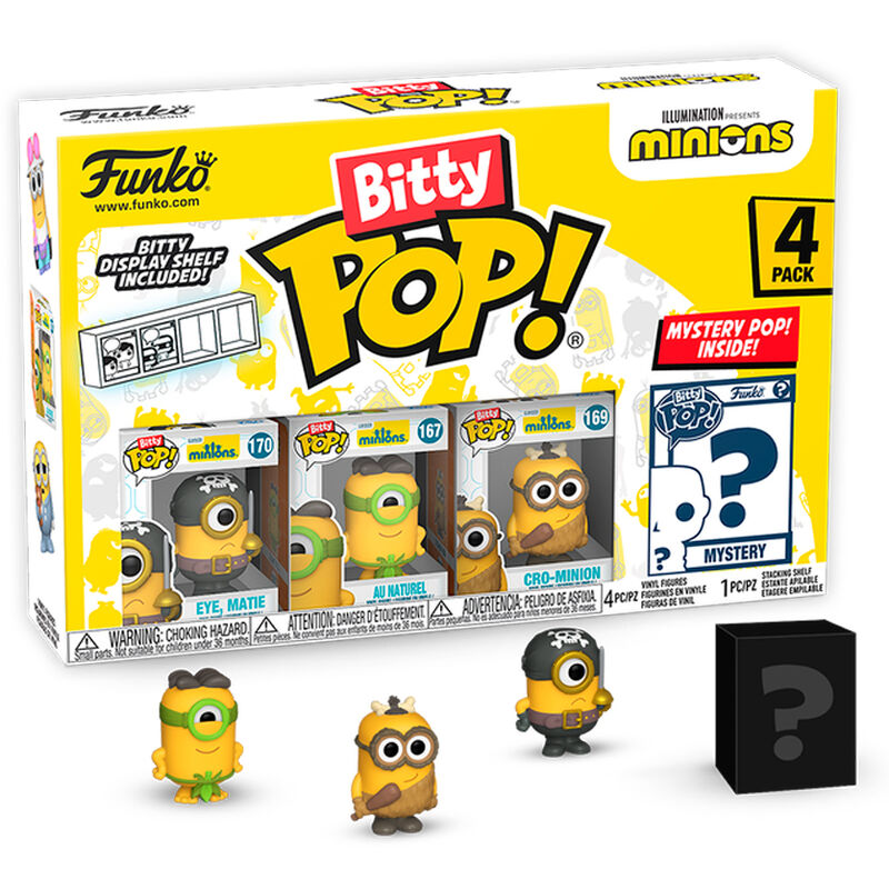 Imagen 1 de Blister 4 Figuras Bitty Pop Minions Series 1