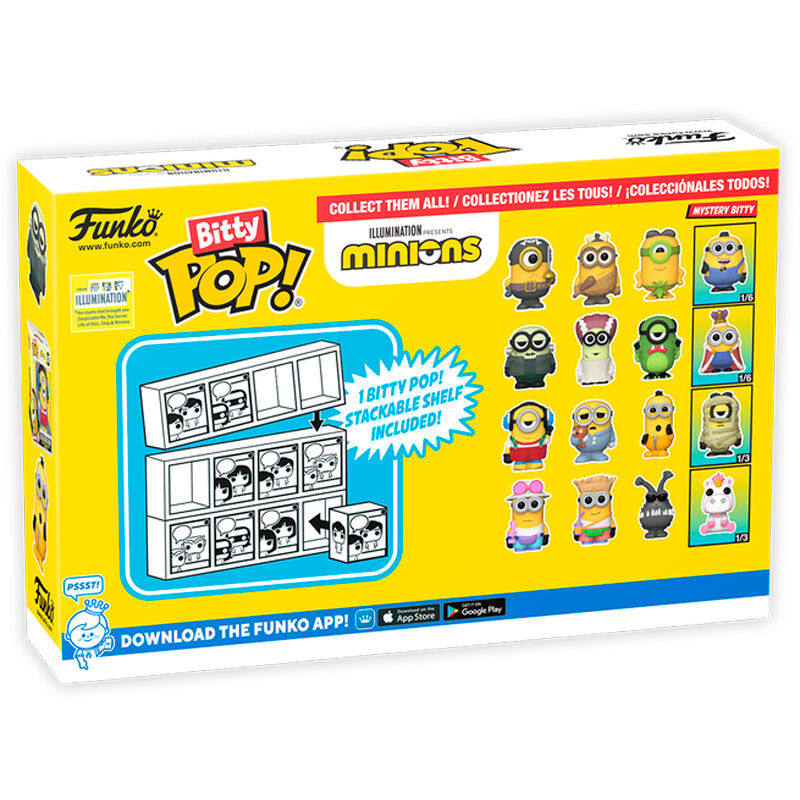 Imagen 3 de Blister 4 Figuras Bitty Pop Minions Series 4