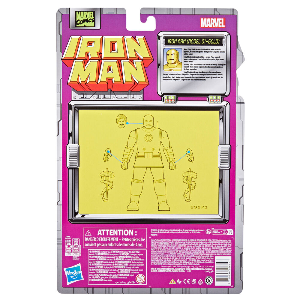 Imagen 8 de Figura Iron Man Model 01-Gold Iron Man Marvel 15Cm
