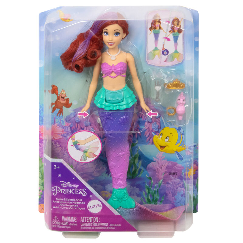 Imagen 1 - Muñeca Ariel Diversion Nadando La Sirenita Disney