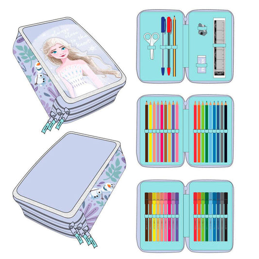 Imagen 1 de Plumier Frozen Disney Triple