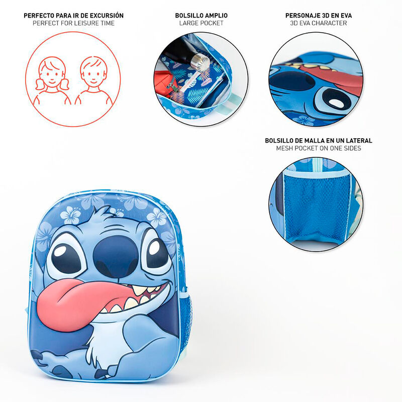 Imagen 4 de Mochila 3D Stitch Disney 31Cm 2