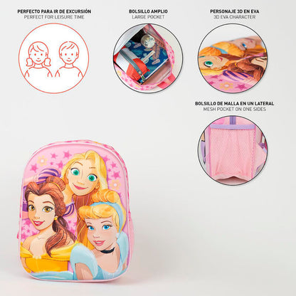 Imagen 4 de Mochila 3D Princesas Disney 31Cm