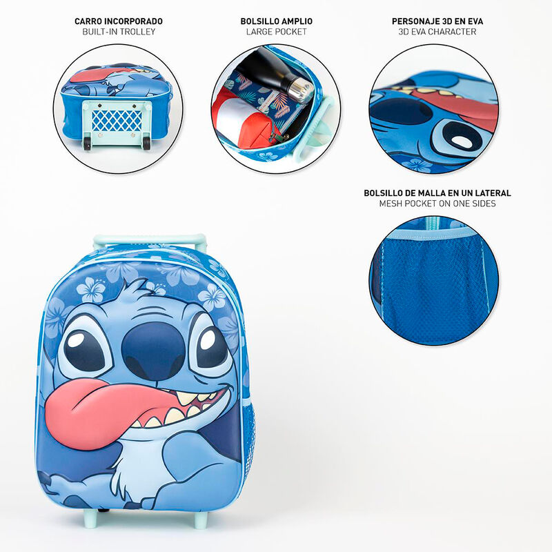 Imagen 4 de Trolley 3D Stitch Disney 31Cm