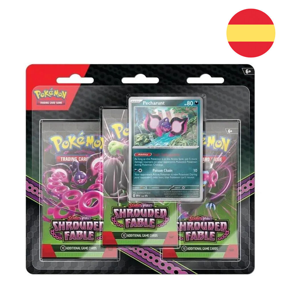 Imagen 1 - Blister Juego Cartas Coleccionables Fabula Sombria Escarlata Y Pupura Pokemon Español Surtido