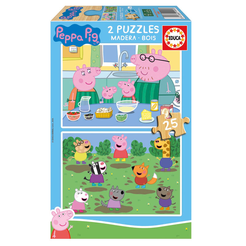 Imagen 1 de Puzzle Peppa Pig Madera 2X25pzs