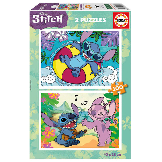 Imagen 1 de Puzzle Stitch Disney 2X100pzs