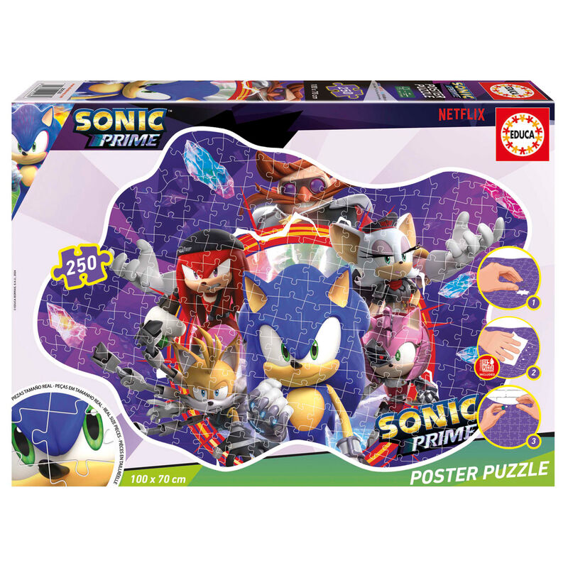 Imagen 1 de Puzzle Poster Sonic Prime 250Pzs
