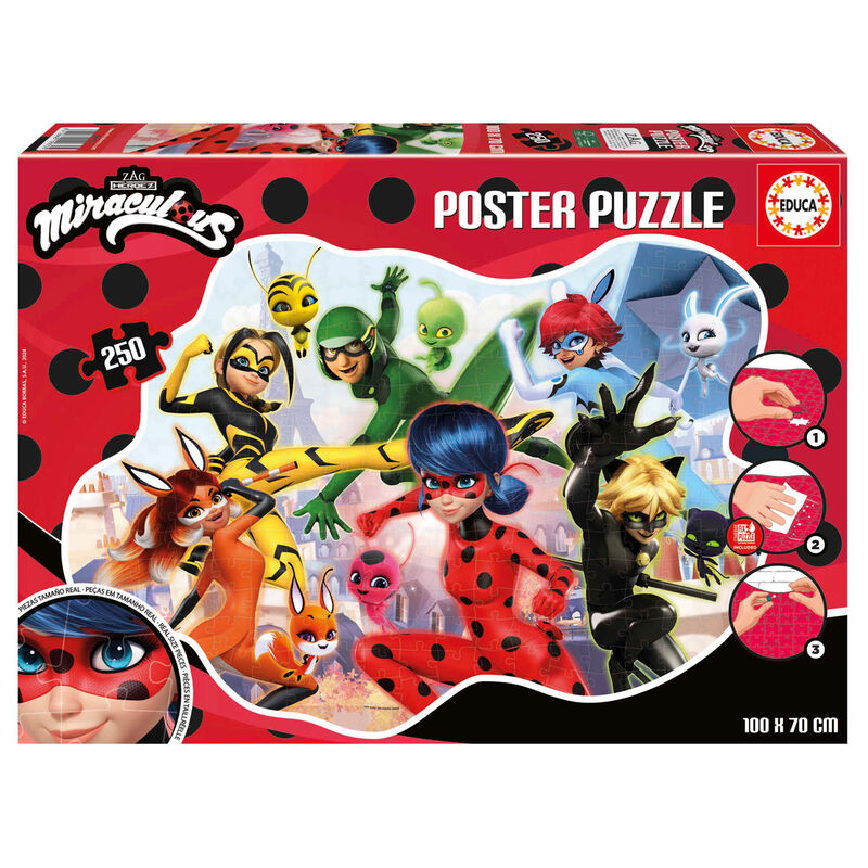 Imagen 1 de Puzzle Poster Prodigiosa Ladybug 250Pzs