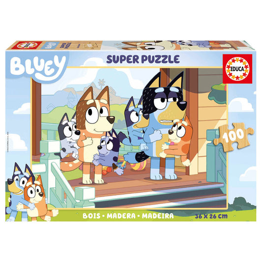 Imagen 1 de Puzzle Bluey Madera 100Pzs