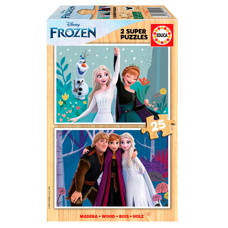 Imagen 1 de Puzzle Frozen Disney Madera 2X25pzs