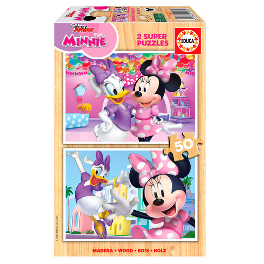 Imagen 1 de Puzzle Minnie Disney Madera 2X50pzs