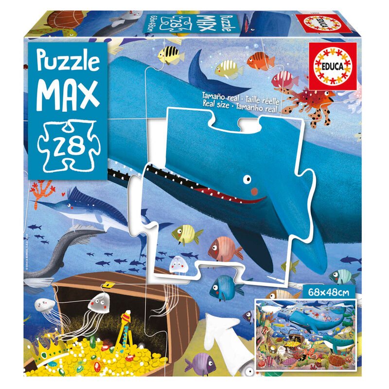 Imagen 1 de Puzzle Max Animales Bajo El Mar 28Pzs