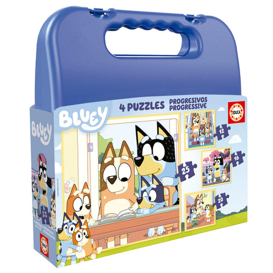 Imagen 1 de Puzzle Maleta Bluey 12-16-20-25Pzs