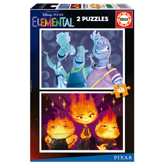 Imagen 1 de Puzzle Elemental Disney 2X48pzs