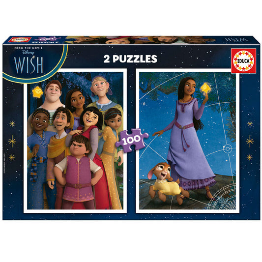 Imagen 1 de Puzzle Wish Disney 2X100pzs