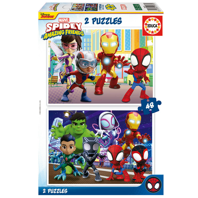 Imagen 1 de Puzzle Spidey Amazing Friends Marvel 2X48pzs