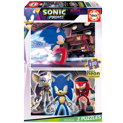 Imagen 1 de Puzzle Neon Sonic Prime 2X100pzs