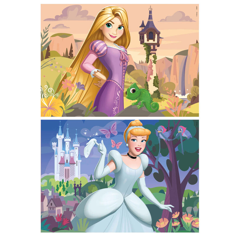 Imagen 2 de Puzzle Rapunzel + Cenicienta Princesas Disney 2X48pzs