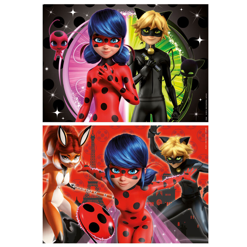 Imagen 2 de Puzzle Prodigiosa Ladybug 2X48pzs