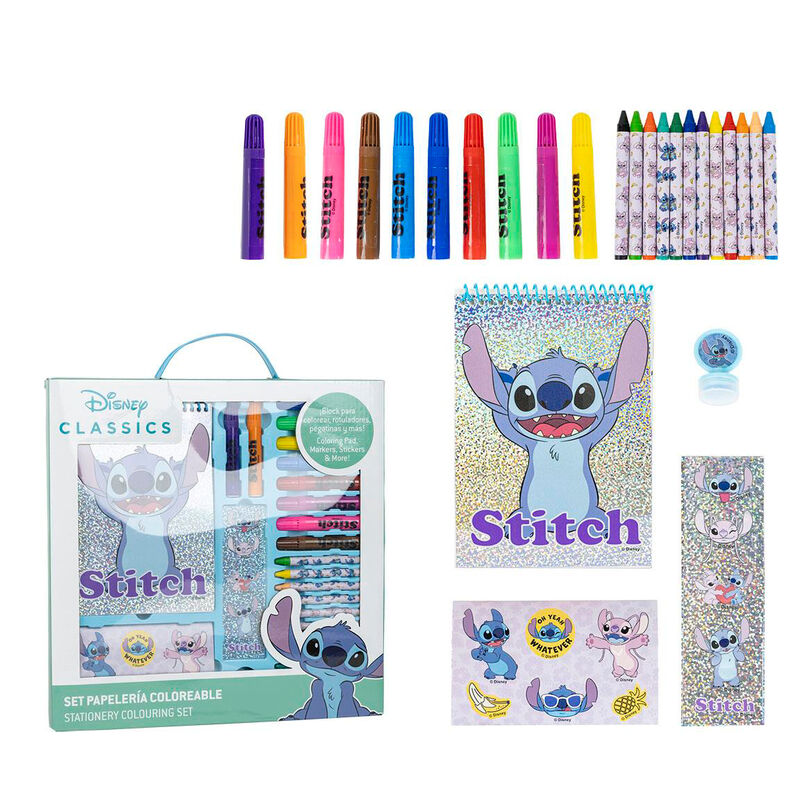 Imagen 1 de Set Papeleria Coloreable Stitch Disney