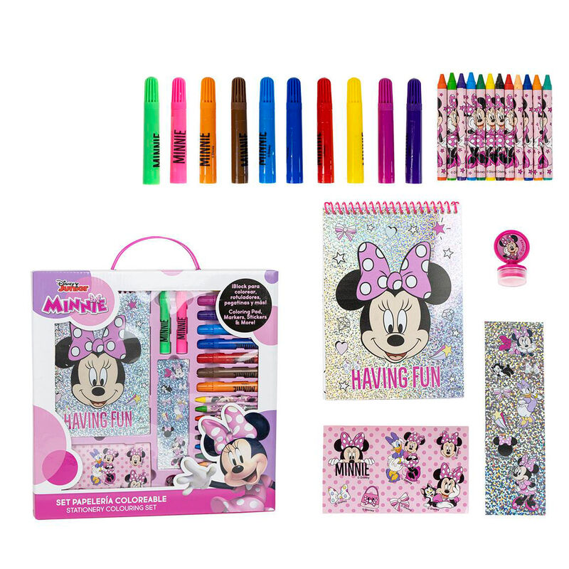 Imagen 1 de Set Papeleria Coloreable Minnie Disney