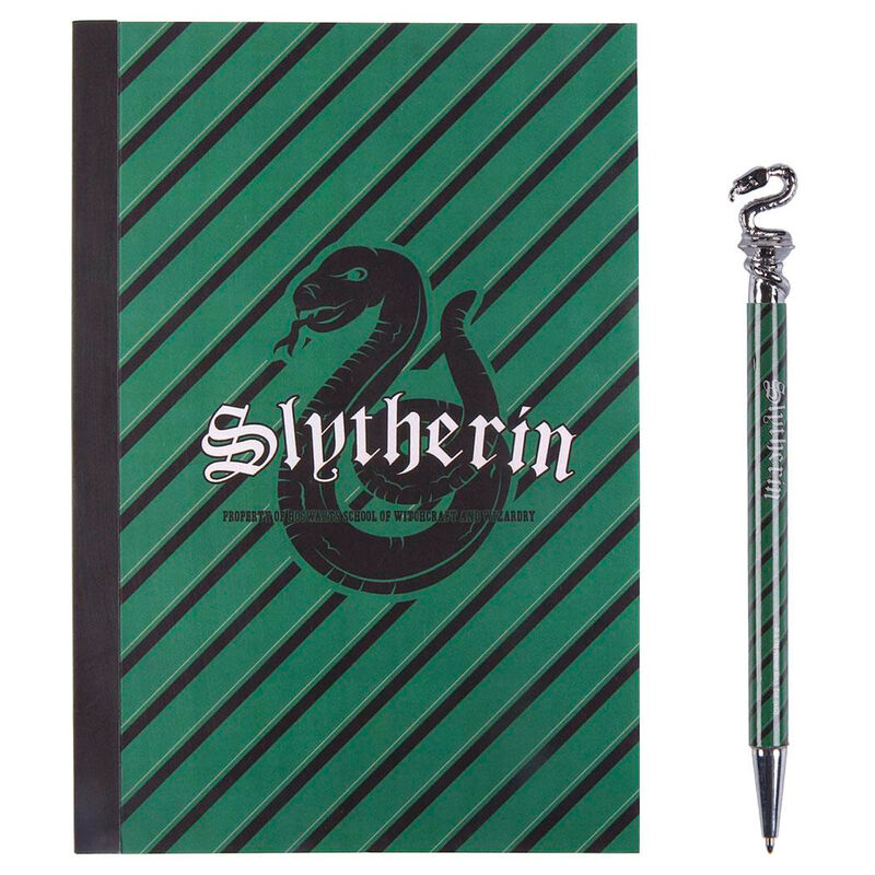 Imagen 2 - Set Cuaderno + Boligrafo Slytherin Harry Potter