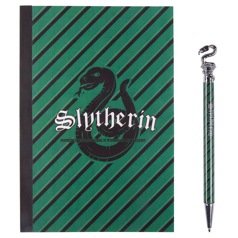 Imagen 2 de Set Cuaderno + Boligrafo Slytherin Harry Potter