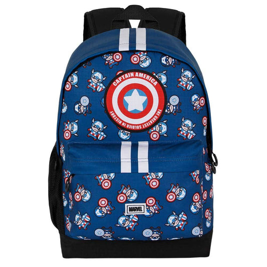 Imagen 1 de Mochila Plus Brave Capitan America Marvel 43Cm Adaptable