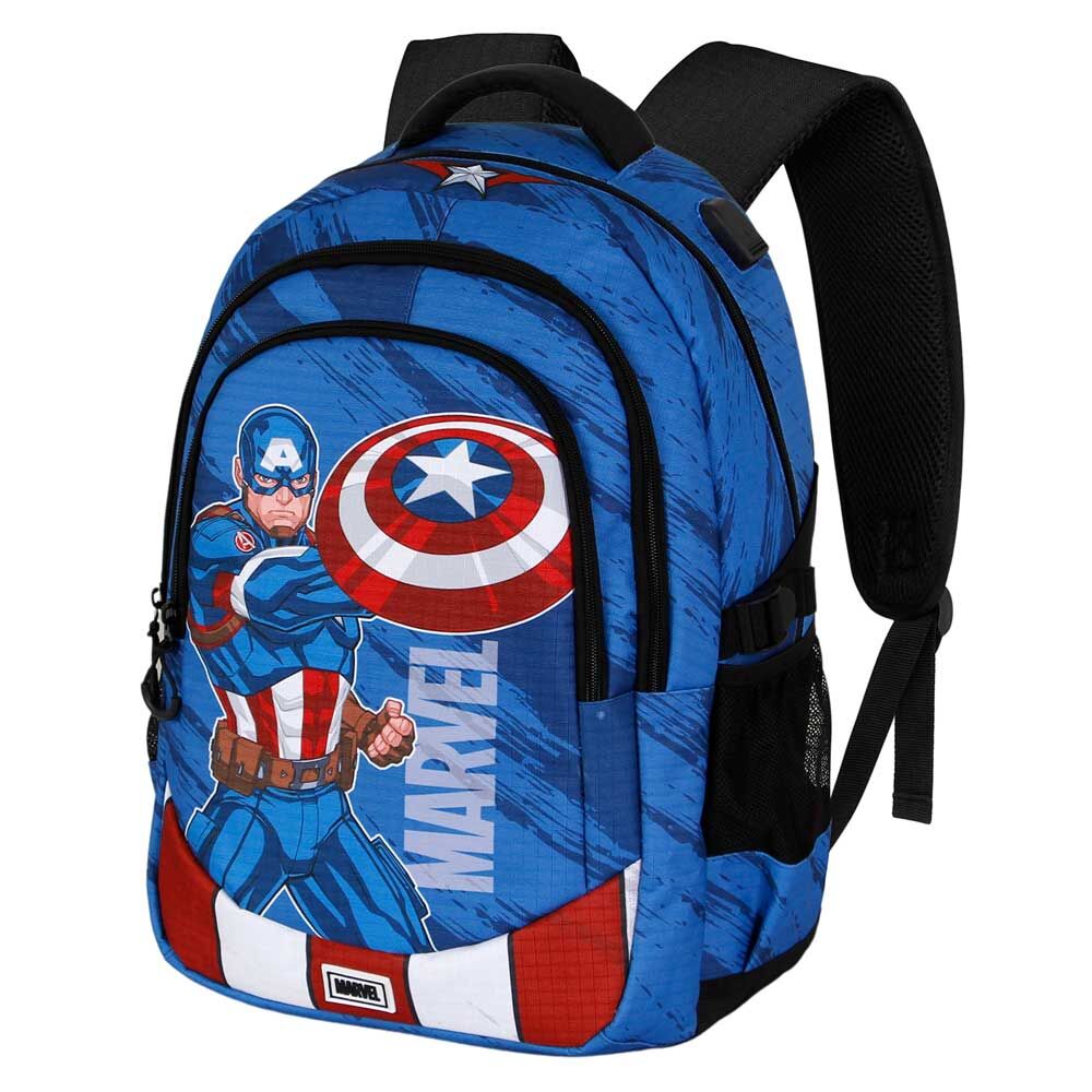 Imagen 4 de Mochila Gears Capitan America Marvel 44Cm Adaptable