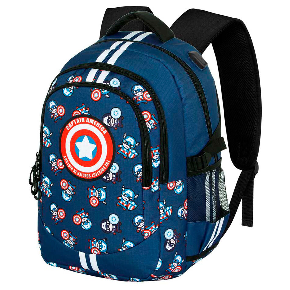 Imagen 4 - Mochila Plus Brave Capitan America Marvel 44Cm