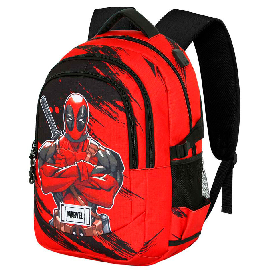 Imagen 4 de Mochila Plus Bad Deadpool Marvel 44Cm