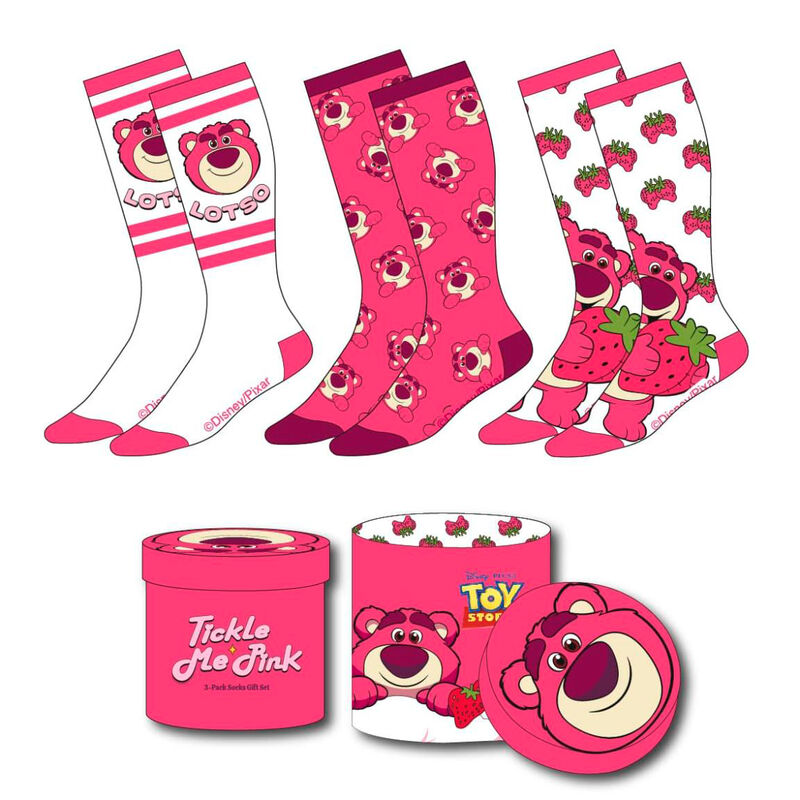 Imagen de Set 3 Calcetines Lotso Toy Story Disney Adulto parte de nuestra colección en Espadas y más, sitio oficial.