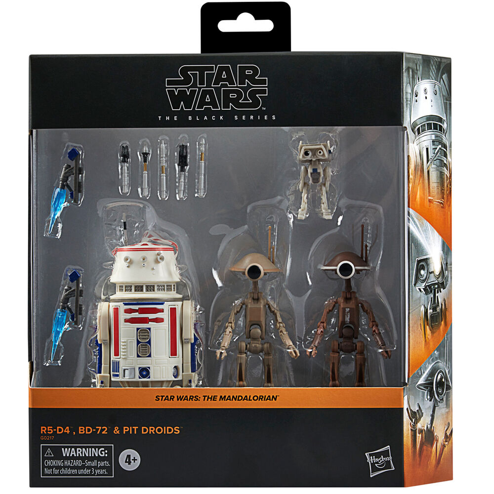 Imagen 1 de Blister Figuras R5-D4 Bd-72 & Pit Droids The Mandalorian Star Wars 15Cm