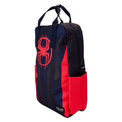 Imagen 2 de Mochila Nylon Traje Miles Morales Spider-Verse Marvel Loungefly 43Cm