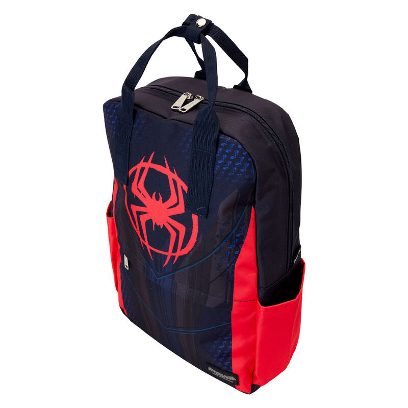 Imagen 3 de Mochila Nylon Traje Miles Morales Spider-Verse Marvel Loungefly 43Cm