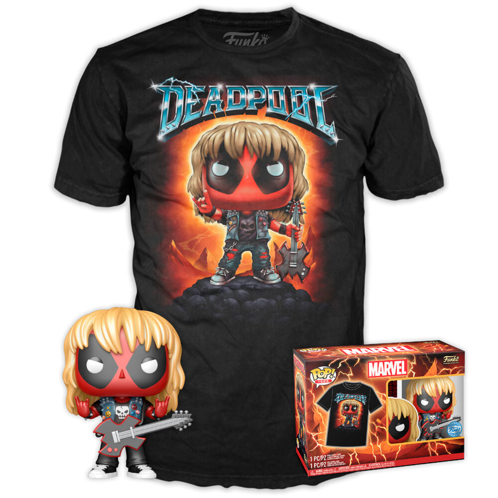 Imagen 1 - Set Figura Pop & Tee Marvel Deadpool Heavy Metal