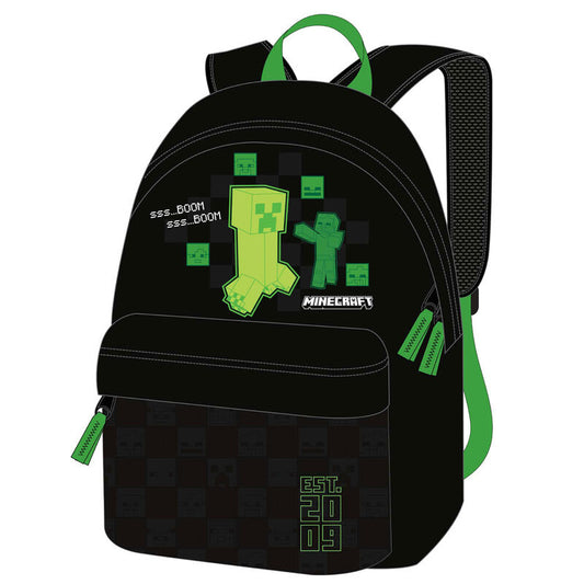 Imagen 1 de Mochila Portatil Creeper Minecraft 41Cm Adaptable