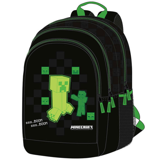 Imagen 1 de Mochila Portatil Creeper Minecraft 44Cm Adaptable