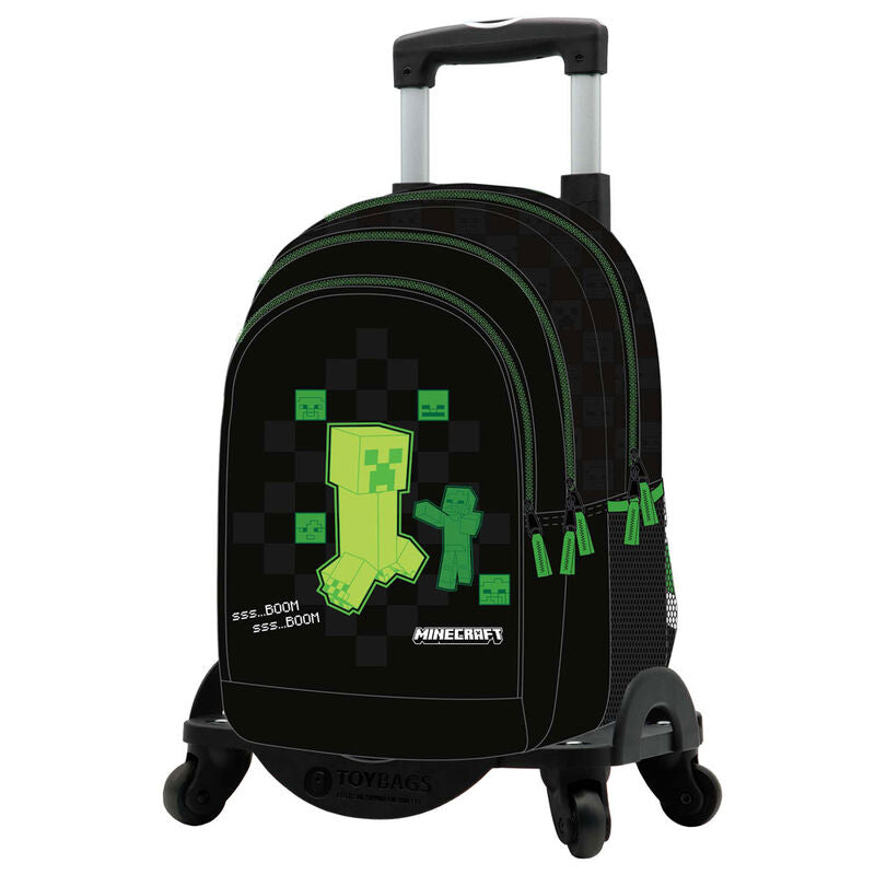 Imagen 1 de Mochila Creeper Minecraft+ Carro Toybags 44Cm