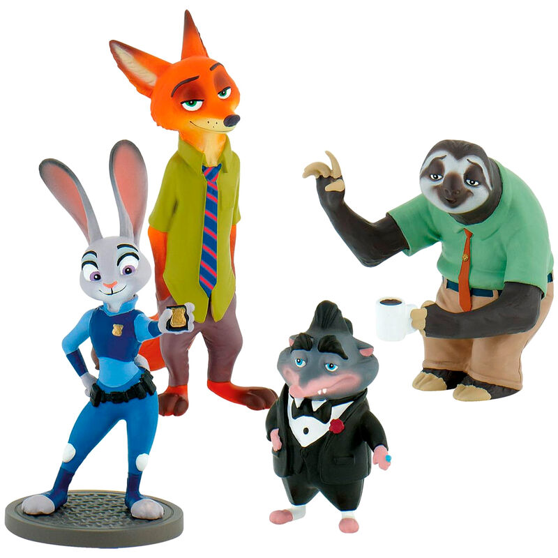 Imagen 2 de Blister 4 Figuras Zootropolis Disney