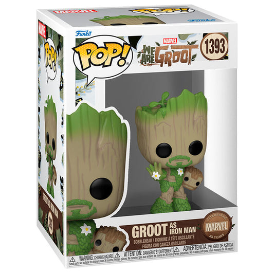 Imagen 1 de Figura Pop Marvel We Are Groot - Groot As Iron Man