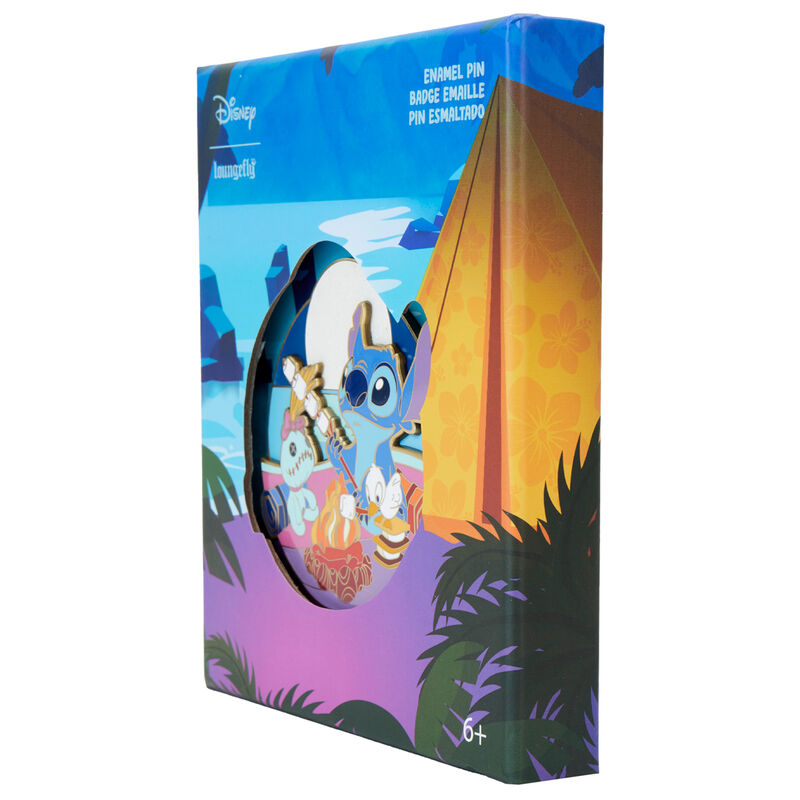 Imagen 2 de Pin Camping Cuties Stitch Disney Loungefly