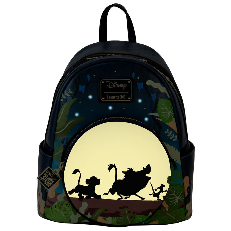 Imagen 2 - Mochila 30Th Anniversary Hakuna Matata Rey Leon Disney Loungefly 26Cm